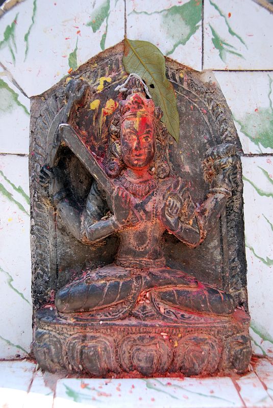 09 Kathmandu Gokarna Mahadev Temple Hindu Statue Holding Sword and Trident 